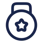 Medal Star Circle SVG Icon